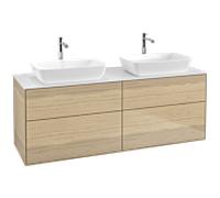 Villeroy und Boch Finion Villeroy und Boch F84100PC 160x60,3cm, plaque de finition blanc mat, Oak Veneer