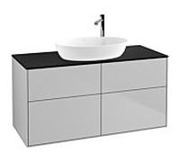 Villeroy und Boch Finion Villeroy und Boch F91200GJ 120x60,3cm, plaque de recouvrement noir mat, gris clair mat