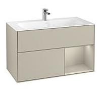 Villeroy und Boch Finion Villeroy und Boch G040HHHH 99,6x59,1cm, émotion, étagère à droite Sand mat, Sand Matt Lacquer