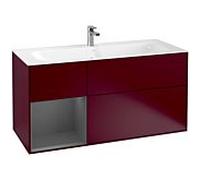 Villeroy und Boch Finion Villeroy und Boch G060GKHB 119,6x59,1cm, Emotion, étagère gauche anthracite mat, Peony Matt