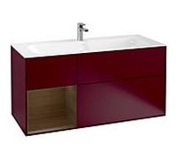 Villeroy et Boch Finion Villeroy et Boch G060GNHB 119,6x59,1cm, Emotion, étagère gauche placage noyer, Peony Matt