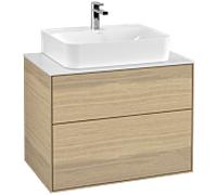 Villeroy und Boch Finion Villeroy und Boch G09100PC 80x60.3x50.1cm, Emotion, plaque de finition blanc mat, Oak Veneer