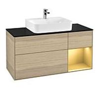 Villeroy & Boch V&B Meuble sous lavabo Finion 120 cm, Pl bleu, Réglette droite, Oa ven Quantité:1