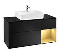 Villeroy & Boch V&B Meuble sous-lavabo Finion 120 cm, Pl bleu mat, Étagère réglable, bleu mat Lac Quantité:1