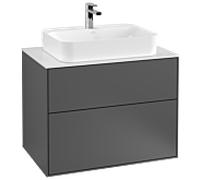 Villeroy und Boch Finion Villeroy und Boch G34100GK 80x60,3cm, Emotion, plaque de finition blanc mat, anthracite mat