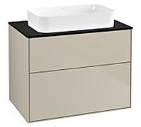 Villeroy und Boch Finion Villeroy und Boch G63200HH 80x60.3x50.1mm, éclairage mural, Verre Noir Mat, Sand Matt Lacquer