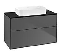 Villeroy und Boch Finion Villeroy und Boch G64200GK 100x60.3x50.1mm, éclairage mural, verre noir mat, anthracite mat