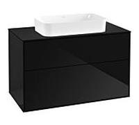 Villeroy und Boch Finion Villeroy und Boch G64200PH 100x60.3x50.1mm, éclairage mural, Verre Noir Mat, Glossy Black Lacquer