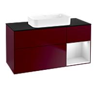 Villeroy und Boch Finion Villeroy und Boch G712MTHB 120x60.3x50.1cm, étagère à droite laqué blanc mat, Peony Matt