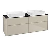 Villeroy und Boch Finion Villeroy und Boch G72200HH 160x60.3x50.1cm, verre noir mat, Sand Matt Lacquer