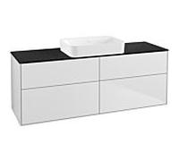 Villeroy und Boch Finion Villeroy und Boch G73200MT 160x60.3x50.1cm, verre noir mat, laqué blanc mat