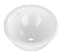 Villeroy und Boch Loop & friends 4A510101 rond, sans plate-forme de trou pour robinetterie, sans trop-plein, Ø 33 cm, blanc