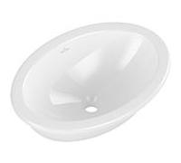 Villeroy und Boch Loop & friends 4A540101 ovale, sans rangée de trous pour robinetterie, avec trop-plein, 48,5 x 32,5 cm, blanc