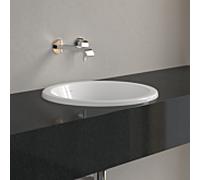 Villeroy und Boch Loop & friends 4A600001 rond, sans rangée de trous pour robinetterie, avec trop-plein, Ø 45 cm, blanc