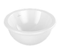 Villeroy und Boch Loop & friends 4A600101 rond, sans rangée de trous pour robinetterie, sans trop-plein, Ø 45 cm, blanc