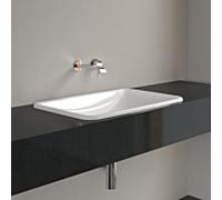 Villeroy und Boch Loop & friends 4A660001 sans rangée de trous pour robinetterie, avec trop-plein, 67,5 x 45 cm, blanc