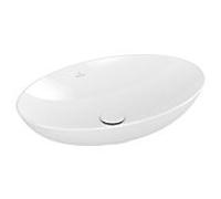 Villeroy und Boch Loop & friends vasque à poser 4A480001 62x42cm, ovale, sans banc de robinetterie, avec trop-plein, blanc