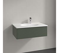 Villeroy und Boch Meuble sous-vasque Antao K01100HL 78,8x25,6x49,6cm, avec structure frontale, laqué mat vert feuille