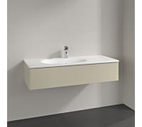 Villeroy et Boch Antao meuble sous-vasque K03000HJ 118,8x25,6x49,3cm, sans structure frontale, laqué mat gris soie