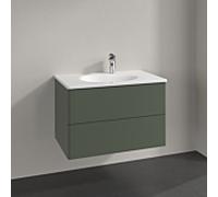 Villeroy et Boch Antao meuble sous-vasque K04000HL 78,8x50,4x49,6cm, sans structure frontale, laqué mat vert feuille