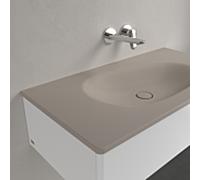Villeroy und Boch Meuble vasque Antao 4A76A3AM 100x50cm, carré, sans trop-plein, amande C-plus