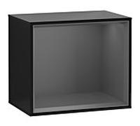 Villeroy und Boch module d' Finion F590GKPH 41.8x35.6x27cm, station de charge, étagère Antracite Matt, Glossy Black Lacquer