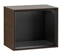 Villeroy und Boch module d' Finion F590PDGN 41.8x35.6x27cm, station de charge, étagère noir mat, placage noyer