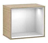 Villeroy & Boch V&B Finion Module d'étagère Éclairage mural 41,8x35,6x27cm, Étagère bl. mat, Placage chêne Quantité:1