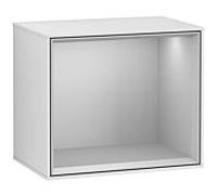 Villeroy et Boch module d' Finion G590GJMT 41.8x35.6cm, station de charge, Emotion, étagère gris clair, blanc laqué mat