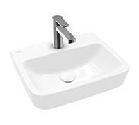 Villeroy und Boch O.novo lave-mains 434446R1 45 x 37 cm, carré, avec trou pour robinetterie, sans trop-plein, blanc C-plus