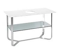 Villeroy et Boch plaque de marbre Antheus B06400RC 120 x 74,5 x 57 cm, sans trou pour robinetterie, Carrare, cadre en acier inoxydable