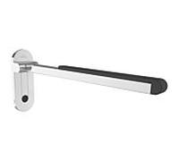 Villeroy und Boch Poignée pliante Vicare Desing 92171661 65 cm, acier inoxydable chromé, support souple et mécanisme de suspension