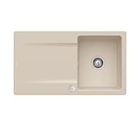 Villeroy und Boch Siluet évier 333502AM avec garniture de vidage et actionnement excentrique, amande