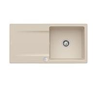 Villeroy und Boch Siluet évier 333602AM avec garniture de vidage et actionnement excentrique, amande