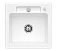 Villeroy und Boch Siluet évier 334502R1 avec garniture de vidage et actionnement excentrique, blanc
