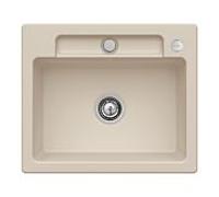 Villeroy und Boch Siluet évier 334602AM avec garniture de vidage et actionnement excentrique, amande