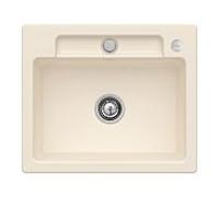 Villeroy und Boch Siluet évier 334602FU avec garniture de vidage et actionnement excentrique, ivoire