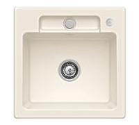 Villeroy und Boch Siluet évier à chasse d'eau 33452FKR avec garniture de vidage et actionnement excentrique, Crema