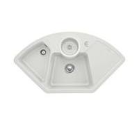 Villeroy und Boch Solo évier d'angle d'angle 670802SM garniture de vidange , actionnement excentrique, restes de cuve, vapeur