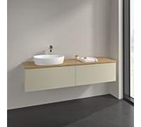 Villeroy und Boch sous vasque Antao L37011HJ 160x36x50cm, plan vasque couleur chêne miel, laqué mat gris soie