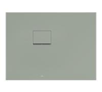 Villeroy und Boch Squaro Infinity Duschwanne UDQ1075SQI2LVR8 100 x 75 x 4 cm, morning green, Eck-Einbau links gegen Wand