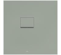 Villeroy und Boch Squaro Infinity Duschwanne UDQ8080SQI1LVR8 80 x 80 x 4 cm, morning green, Eck-Einbau links gegen Wand