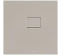 Villeroy und Boch Squaro Infinity Duschwanne UDQ8080SQI1RVAL 80 x 80 x 4 cm, almond, Eck-Einbau rechts gegen Wand