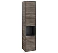 Villeroy und Boch Subway 3. 1930 armoire haute C58800RK 40x171x36.2cm, charnière gauche / poignée aluminium brillant, chêne pierre