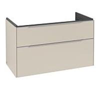 Subway 3.0 Villeroy et Boch vasque C570L0VN 97,3x57,6x47,8cm, avec LED / poignée aluminium brillant, gris cachemire