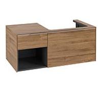 Villeroy und Boch Subway 3. 1930 C57100RH 100,1x42,25x51,6cm, sans LED / poignée aluminium brillant, chêne kansas