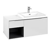 Villeroy und Boch Subway 3. 1930 C57100VE 100,1x42,25x51,6cm, sans LED / poignée aluminium brillant, blanc brillant