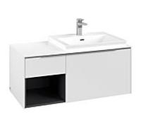 Villeroy und Boch Subway 3. 1930 C57100VF 100,1x42,25x51,6cm, sans LED / poignée aluminium brillant, blanc pur