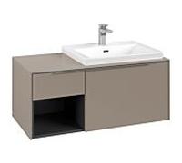 Villeroy und Boch Subway 3. 1930 C57100VM 100,1x42,25x51,6cm, sans LED / poignée aluminium brillant, taupe