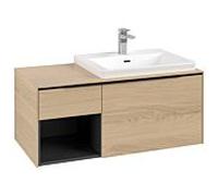 Villeroy und Boch Subway 3. 1930 C57101VJ 100,1x42,25x51,6cm, sans LED / poignée Volcano noir, chêne nordique